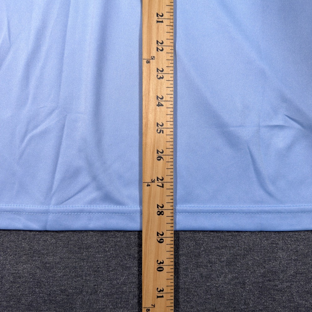 Collars & Co Dress Collar Polo Mens Medium Blue Short Sleeve Performance Shirt - Picture 5 of 8
